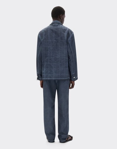 Ferrari Nylon gabardine pea coat Ultramarine 50051f
