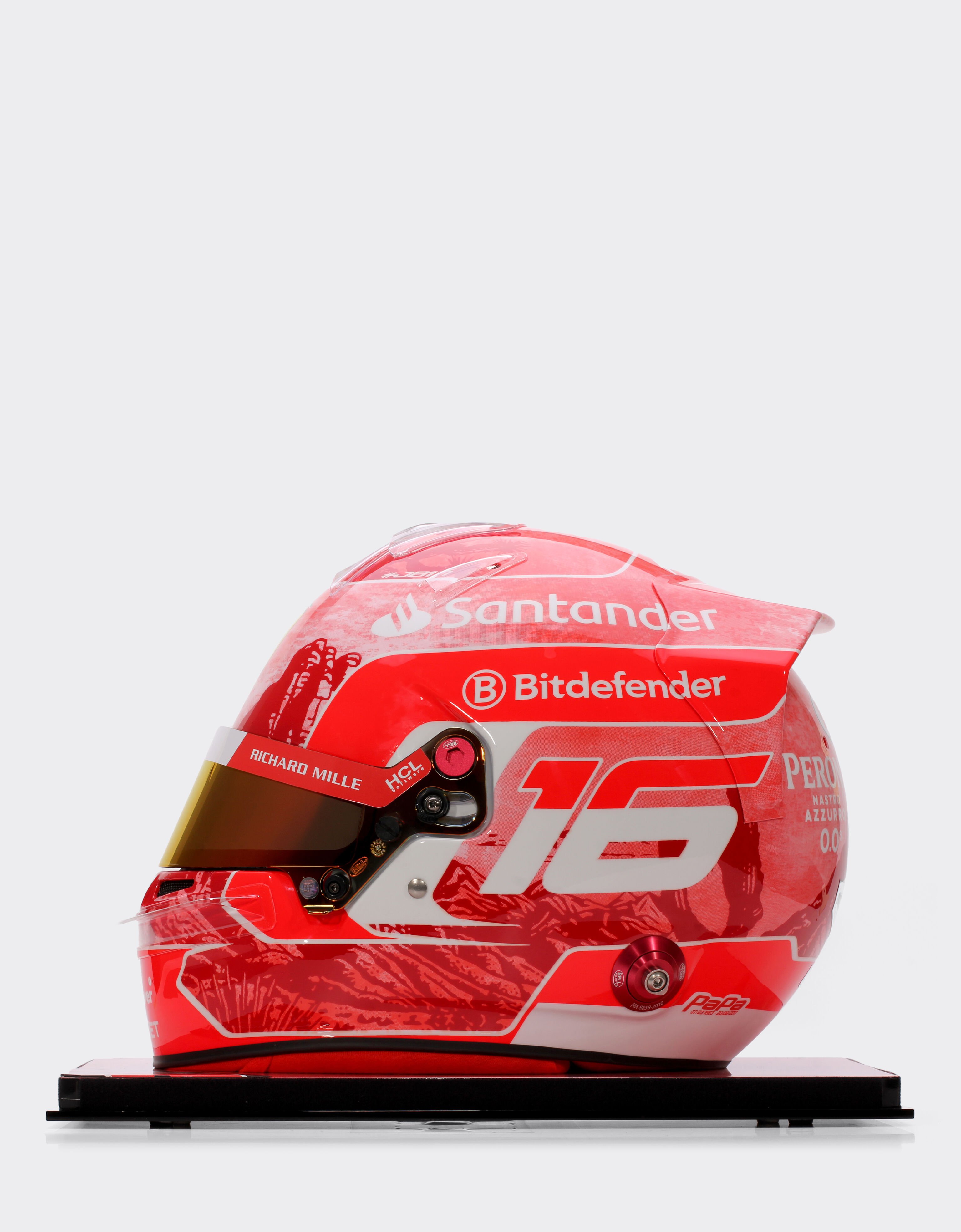 Ferrari Casque Charles Leclerc Las Vegas Special Edition 2024 à l'échelle 1:1 MULTICOLORE F1474f