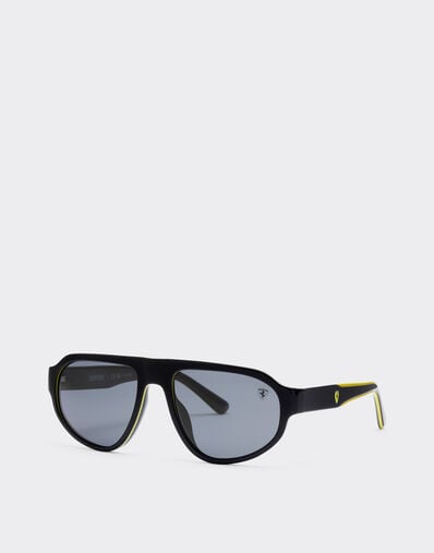 Ferrari Ray-Ban for Scuderia Ferrari 0FZ6027 en acetato negro y amarillo con lentes grises oscuras MULTICOLOR LY0SG1434EXT0001f