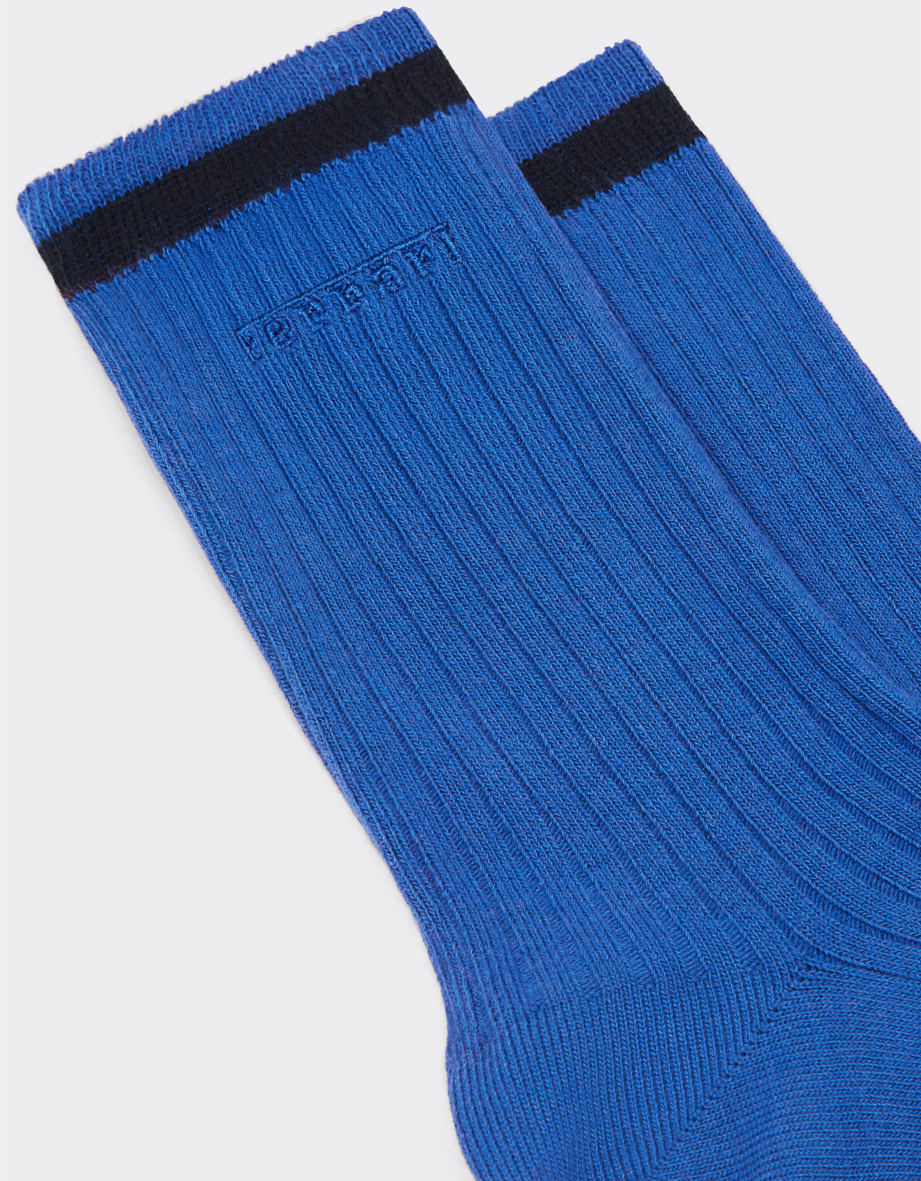 Ferrari Cotton socks with jacquard logo Navy 21922f
