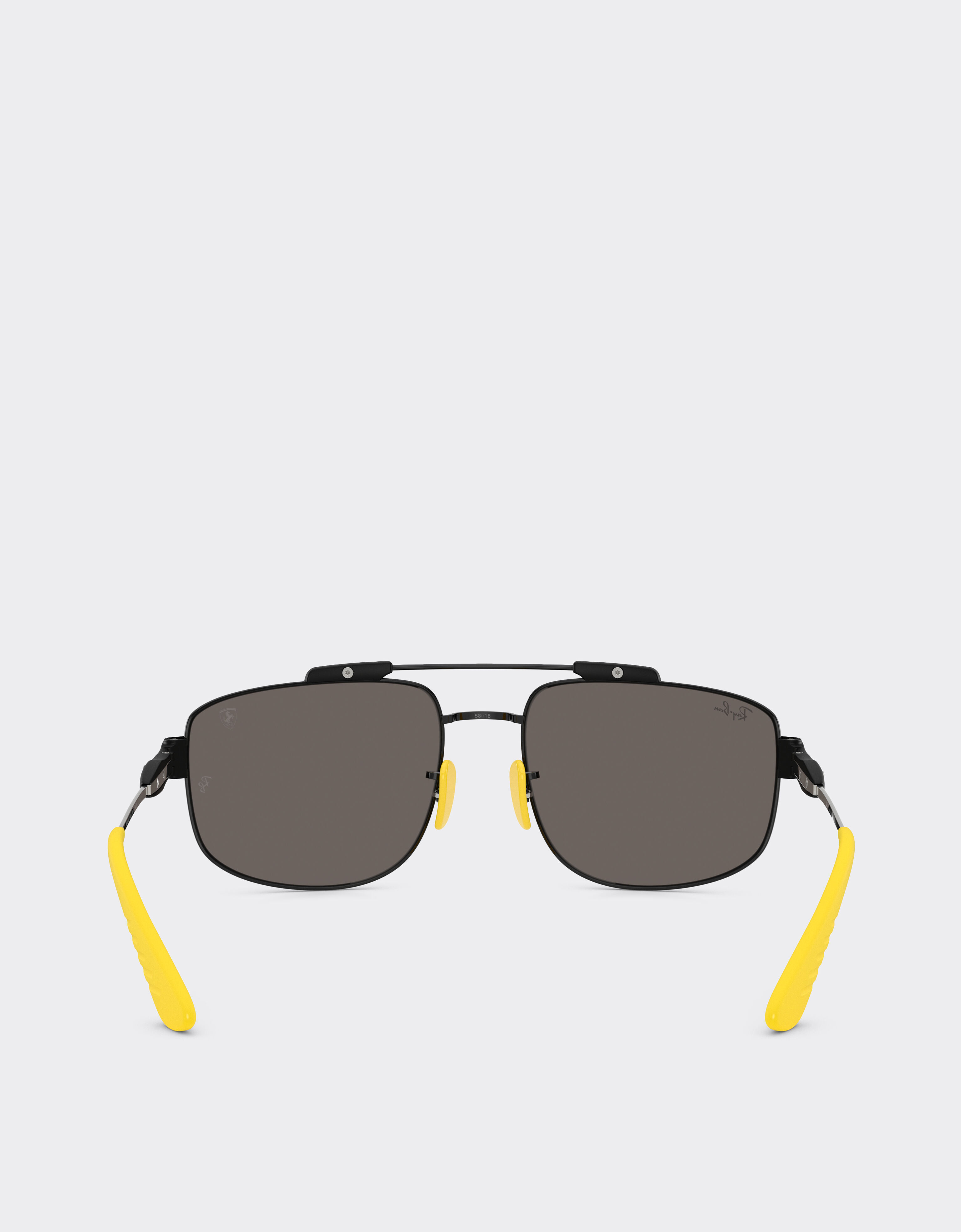 Ferrari Ray-Ban for Scuderia Ferrari RB3789M in black metal with dark grey lenses Nero LA0JLf