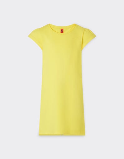 Ferrari Kleid aus Jersey mit Ferrari-Logo Giallo Modena 22323fK