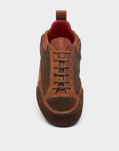 Ferrari Driver sneakers in nylon, suede, and leather Ebony 50768f