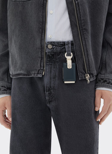 Ferrari Leather keyring for Amuleto key Ultramarine 50409f