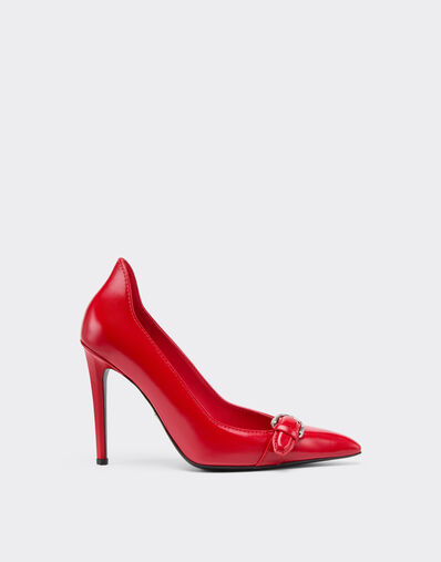 Ferrari Court shoes in ultra-wet-effect glossy leather Rosso Dino 49387f
