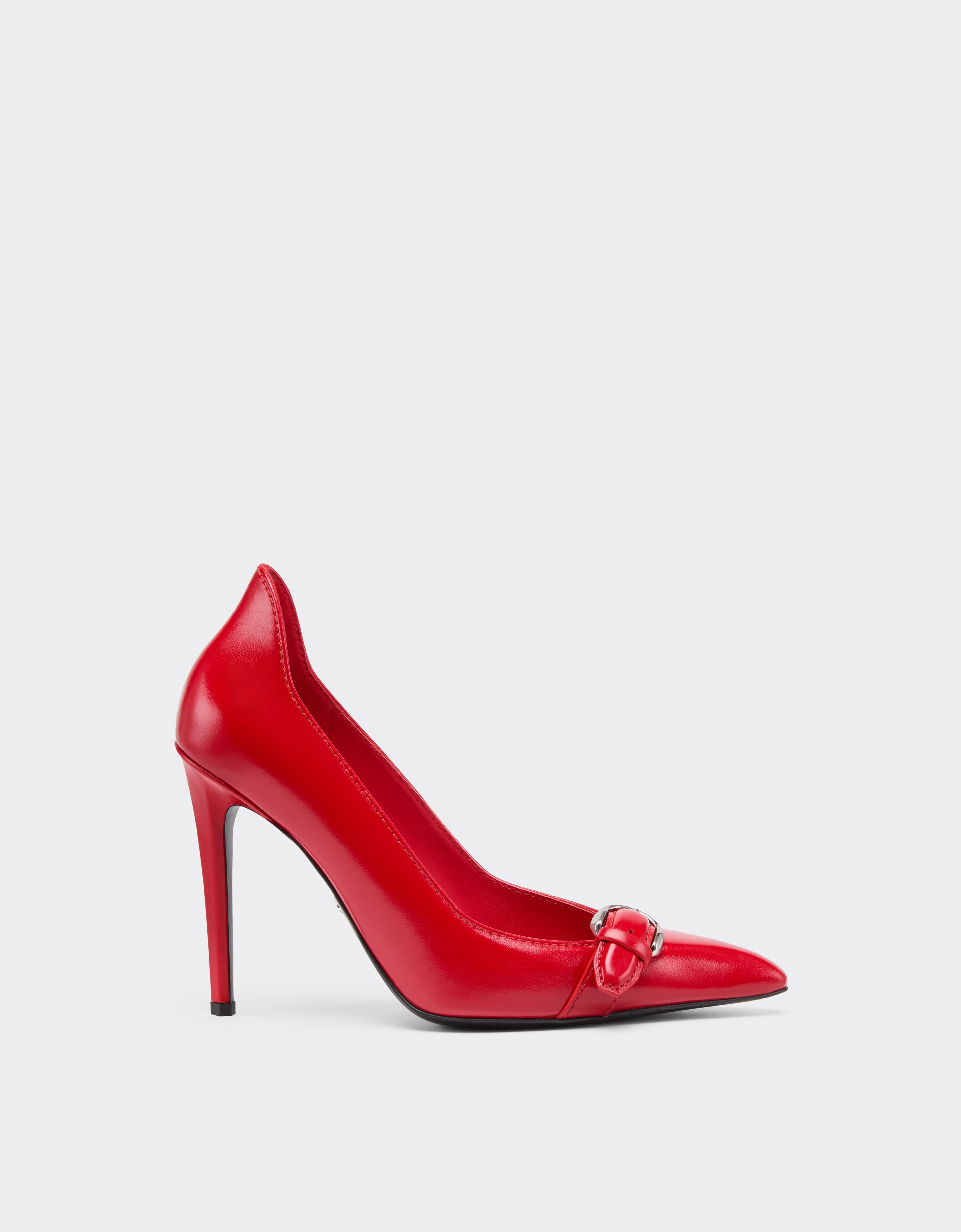 Ferrari Court shoes in ultra-wet-effect glossy leather Rosso Dino 49387f