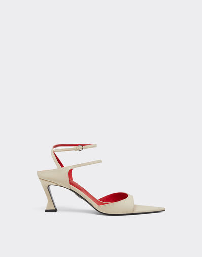 Ferrari Slingback sandals in rubberised leather Rosso Dino 22027f
