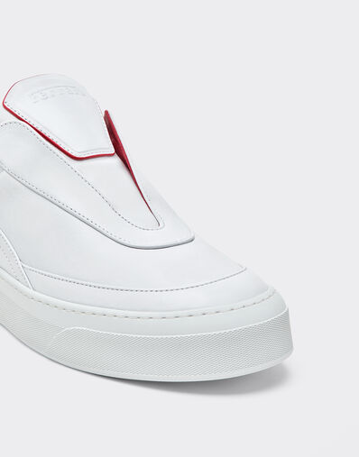 Ferrari Nappa leather trainers with embossed logo Bianco Ottico CSMSN0001XL00004f
