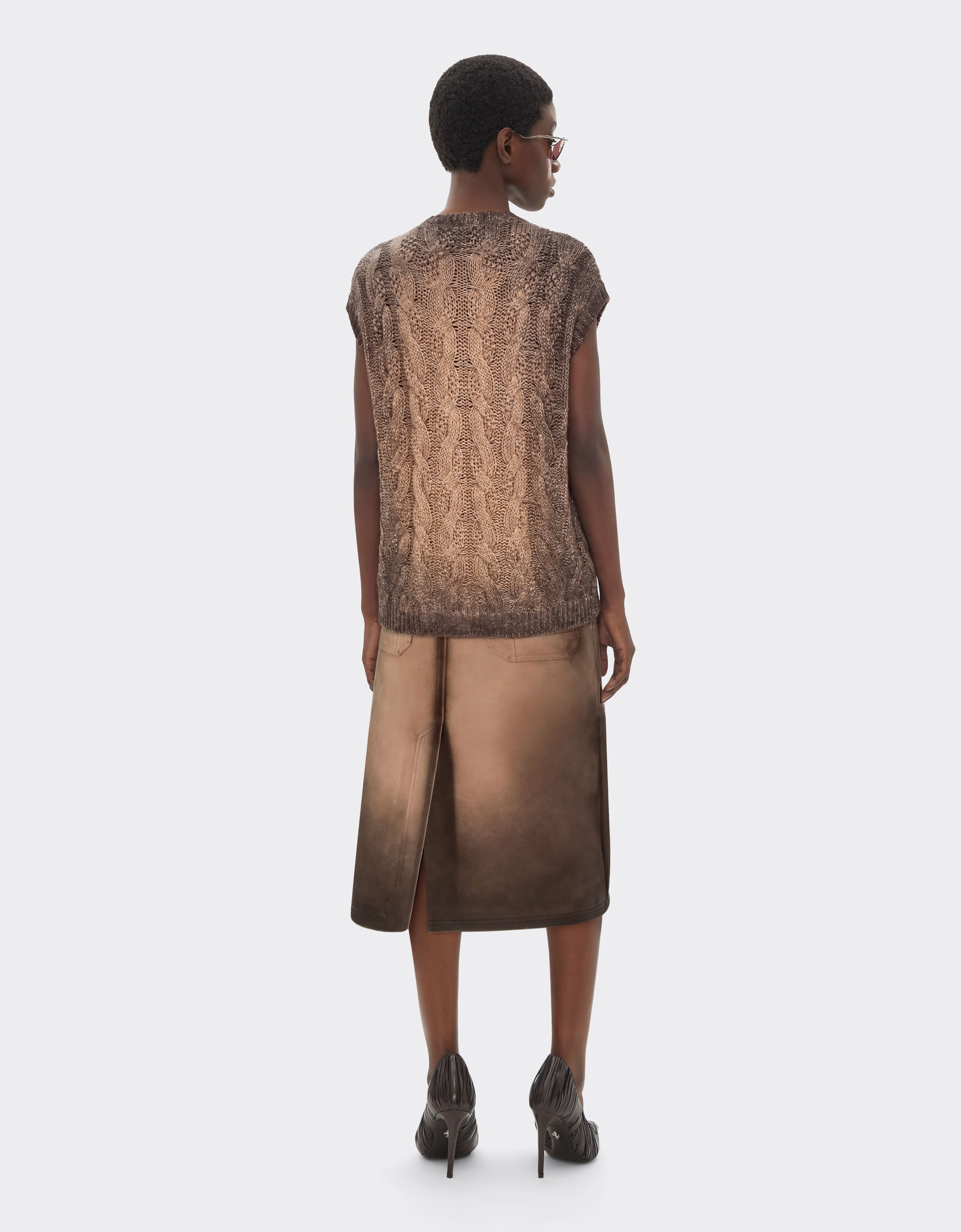 Linen and cashmere vest Ferrari Linen and cashmere vest Marrone Scuro 51645f