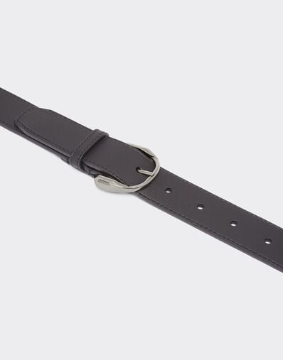 Ferrari Cinturón de piel con Cavallino Rampante Negro 20673f
