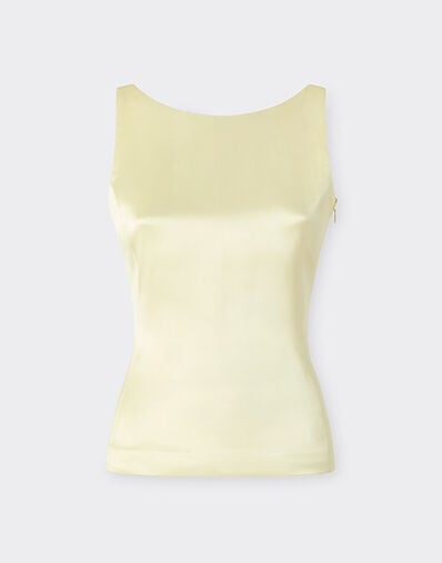 Ferrari Top en satin stretch Jaune Iris 49932f