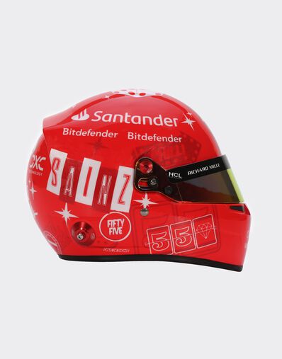 Ferrari 2023 Carlos Sainz mini helmet in scale 1:2 - Las Vegas Special Edition Red F0904f