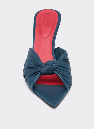 Leather sandal with knotted pattern Ferrari Leather sandal with knotted pattern Peacock 22727f