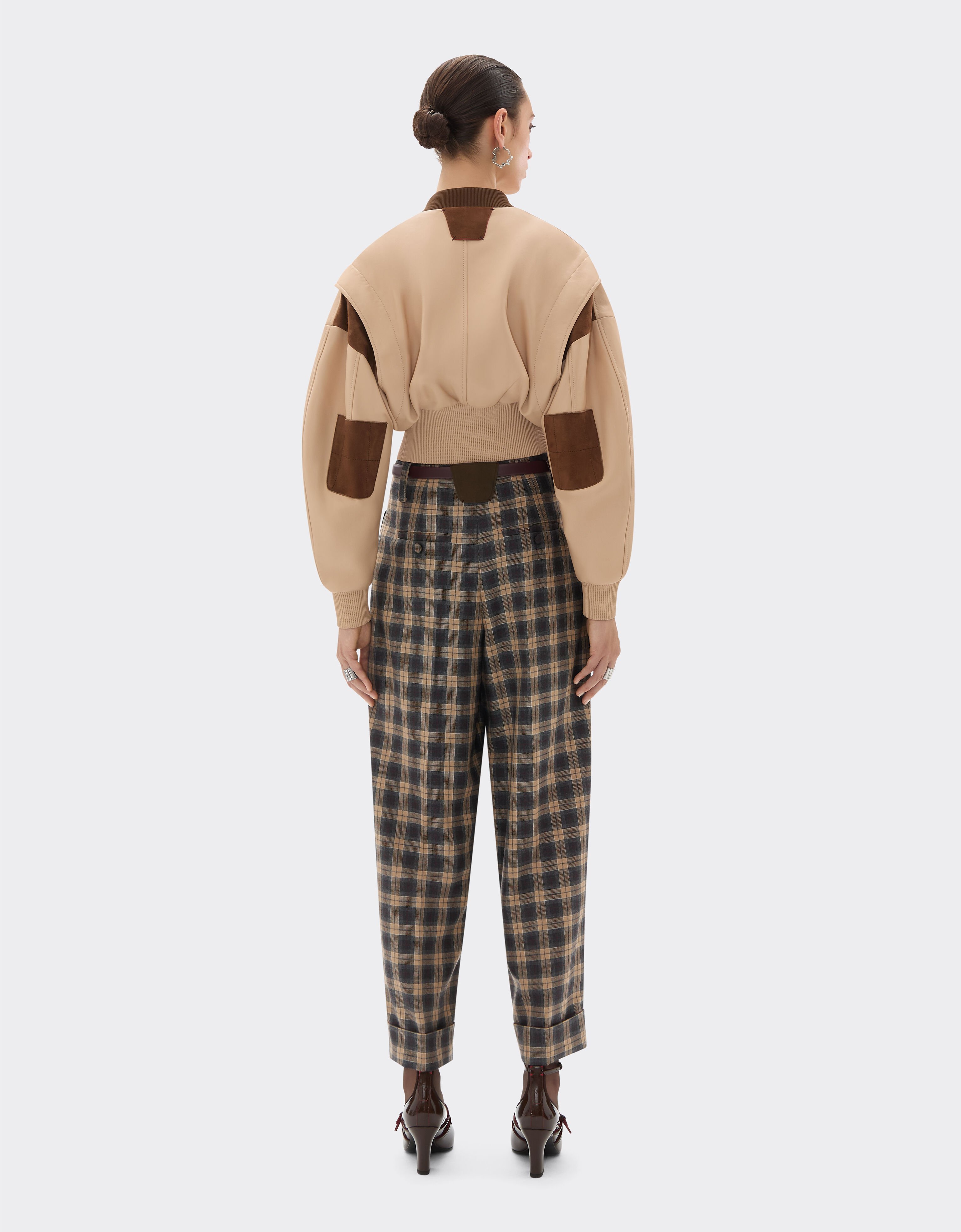 Ferrari Tartan wool trousers Melange gray 22631f