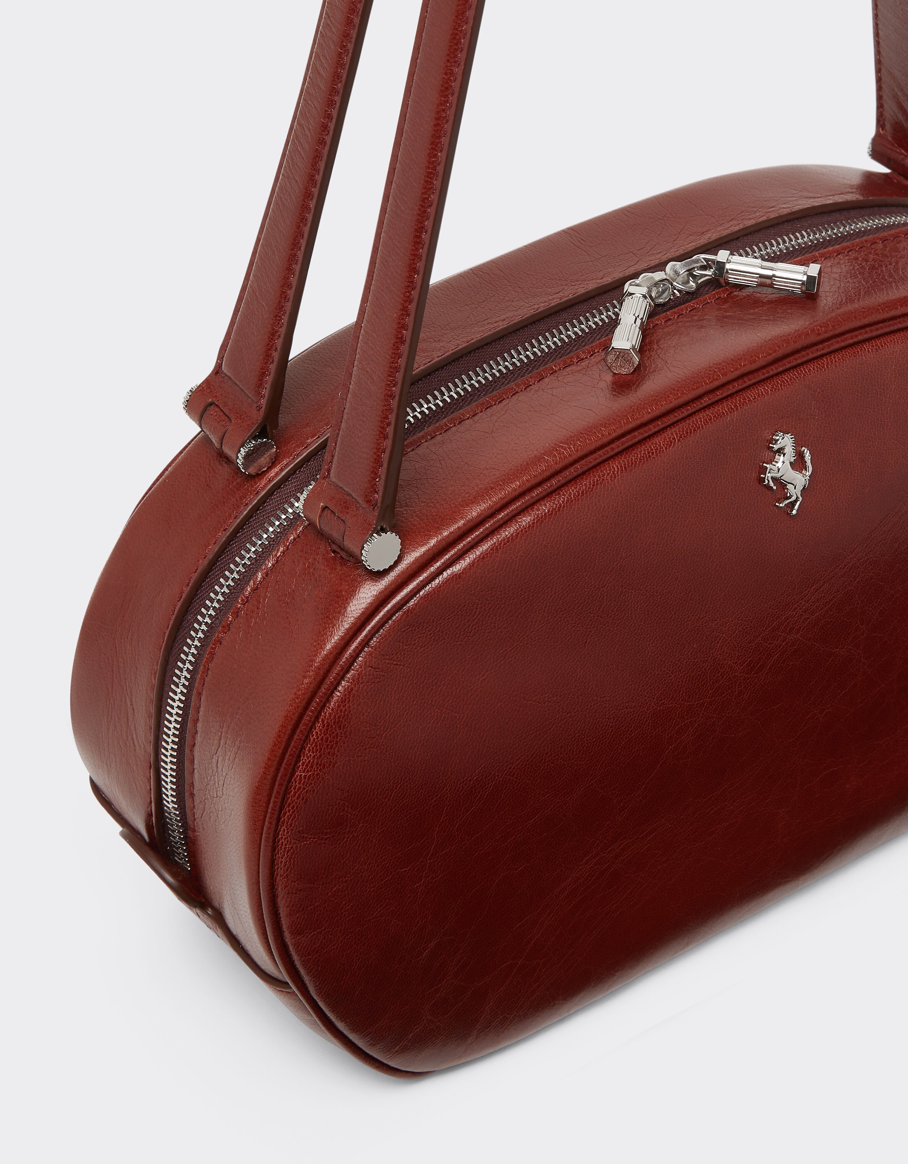 Ferrari Le sac Ferrari Dino Tote Soft en cuir brillant Fired Brick 51325f