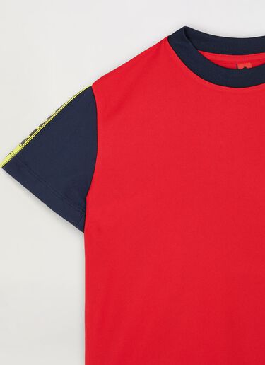 Ferrari T-Shirt für Jungen aus recyceltem technischem Pikee mit Ferrari-Logotape Rosso Corsa 47252fK