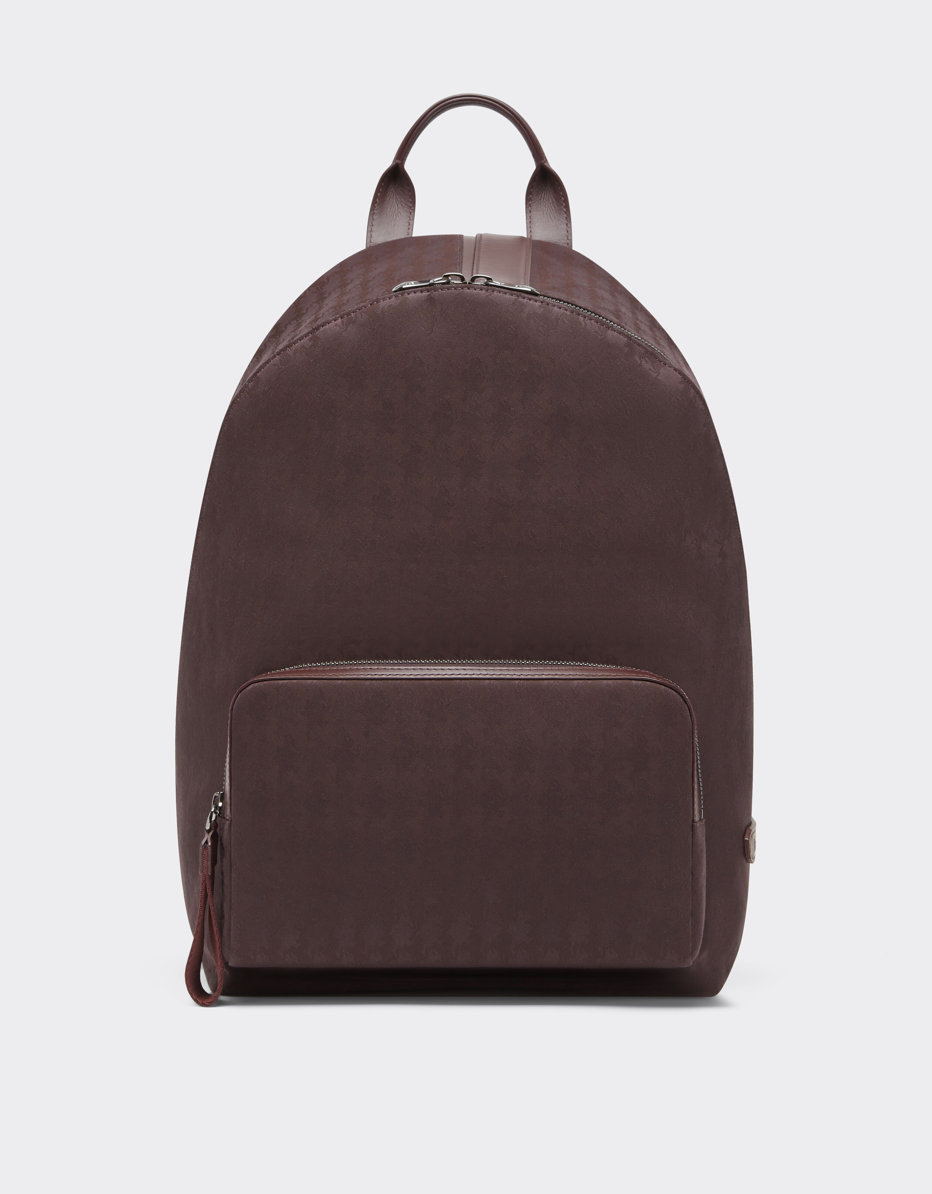 Ferrari Q-Cycle® jacquard backpack with Cavallino pattern Mahogany 49136f