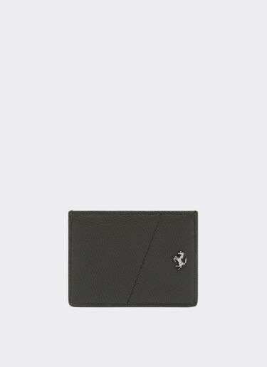 Ferrari Leather card holder with metal prancing horse Army 21431f