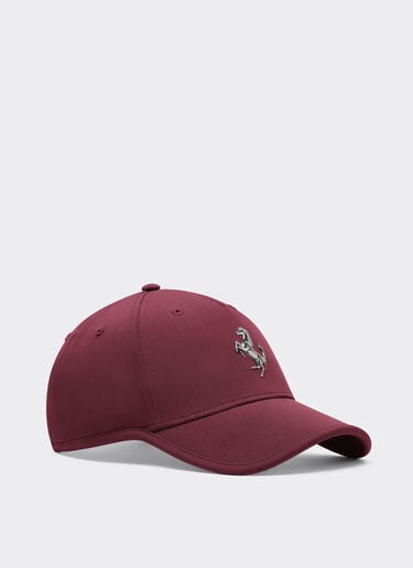 Baseball cap with metal prancing horse Ferrari Baseball cap with metal prancing horse Mahogany 20815f