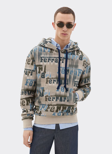 Ferrari Sweatshirt avec imprimé Ferrari Ikat Beige 22830f