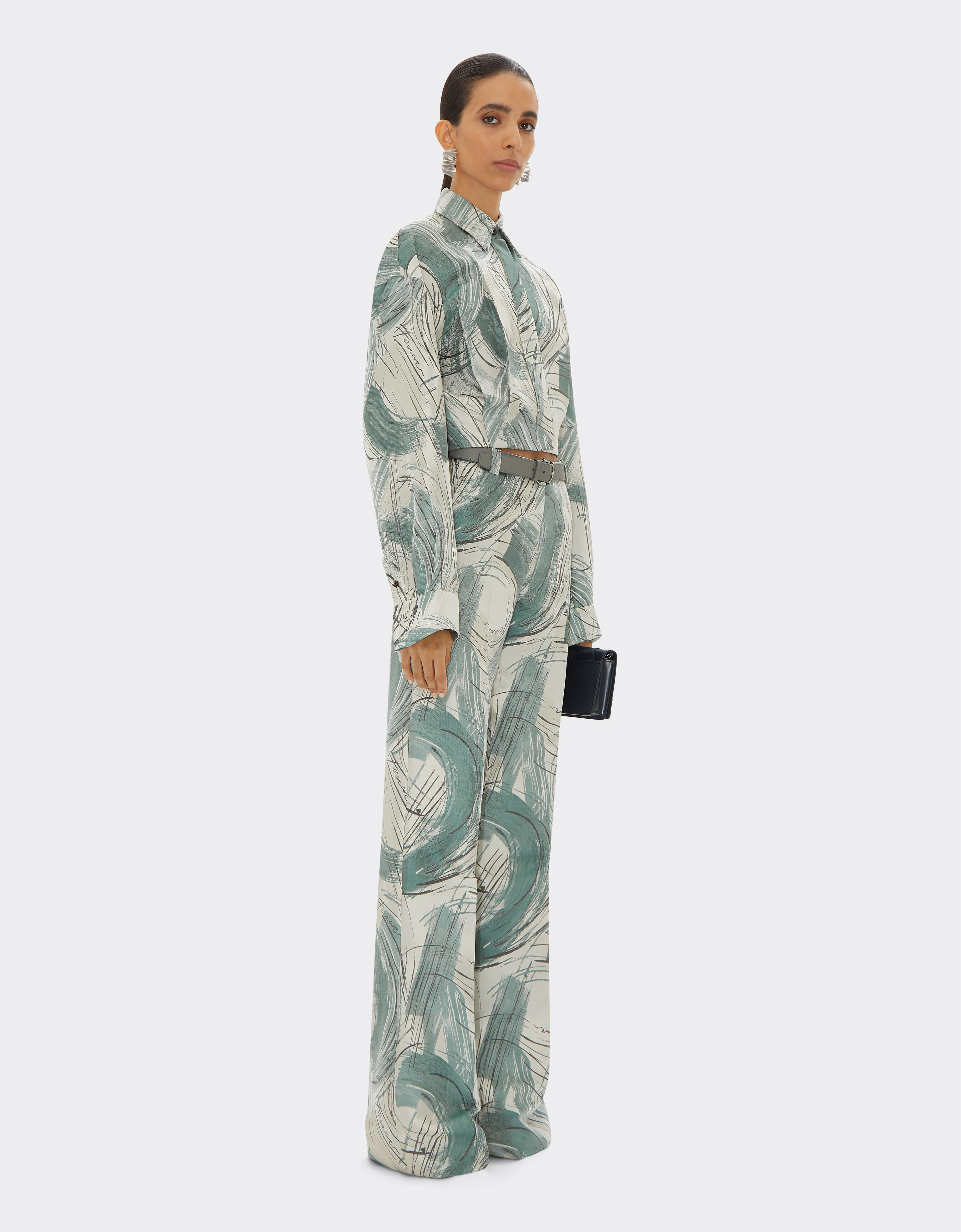 Ferrari Jacquard shirt with brushed motif Ecru 21758f