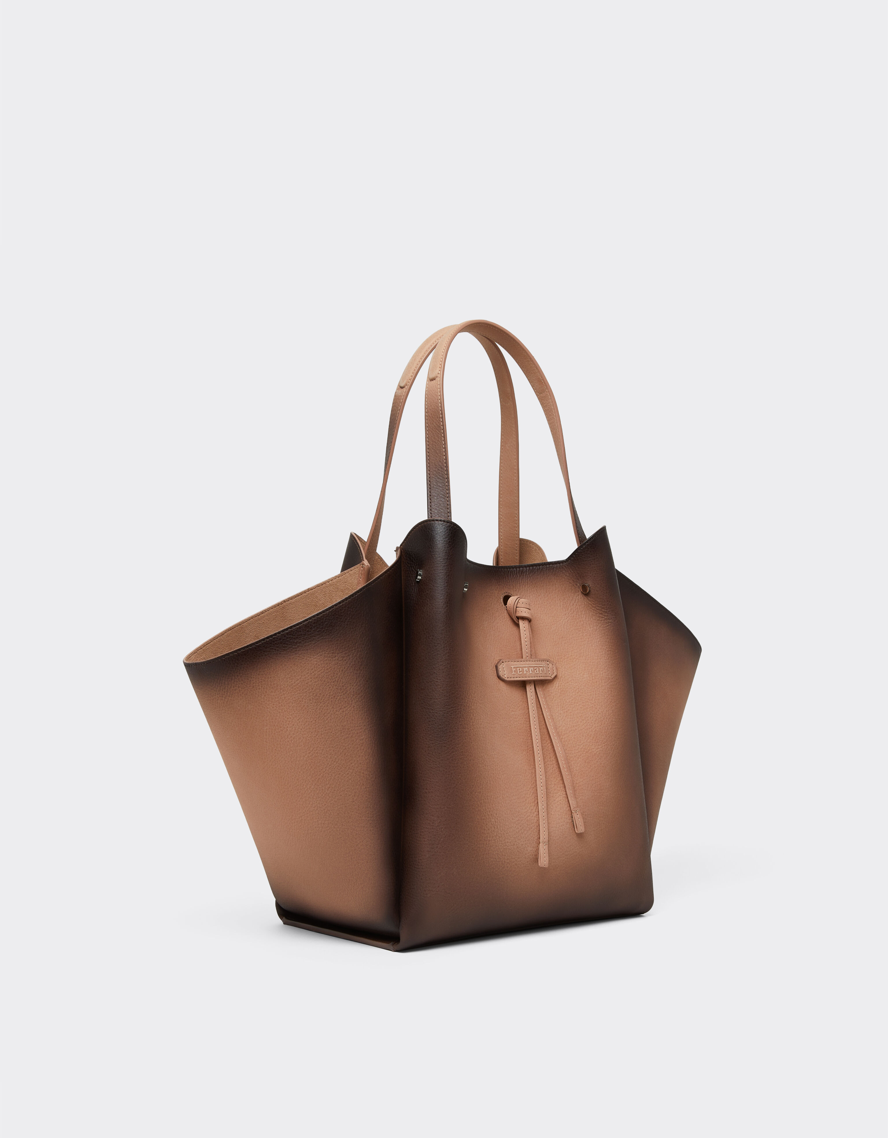 Ferrari Délavé suede tote bag Cipria 51334f