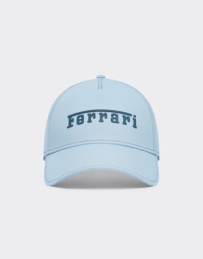 Ferrari Baseball cap with rubberized Ferrari logo Steel Blue 20403f