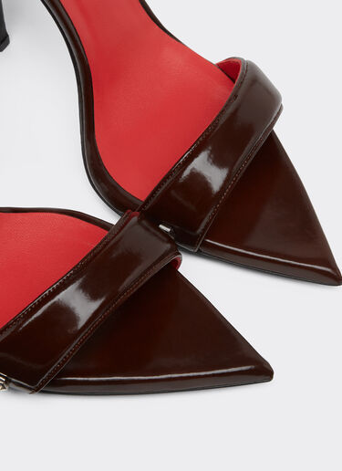 Ferrari Leather sandals with fringing Tabacco 22129f