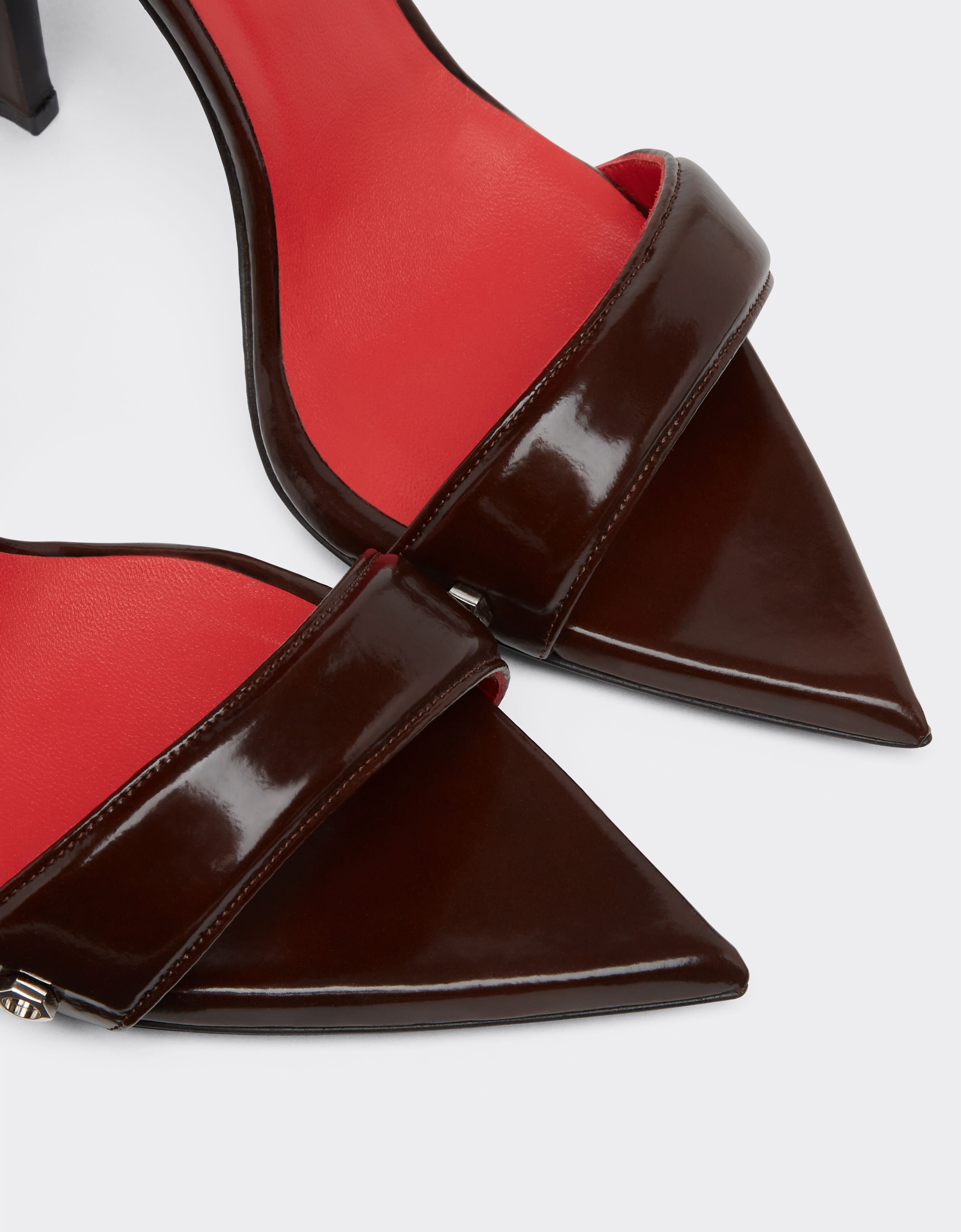 Ferrari Leather sandals with fringing Tabacco 22129f