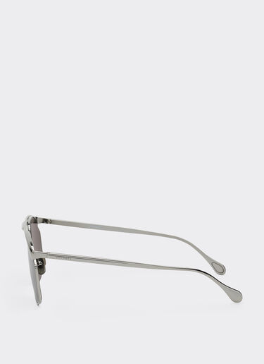 Ferrari Ferrari sunglasses in gunmetal grey metal with polarised silver mirror lens Ingrid F1536f