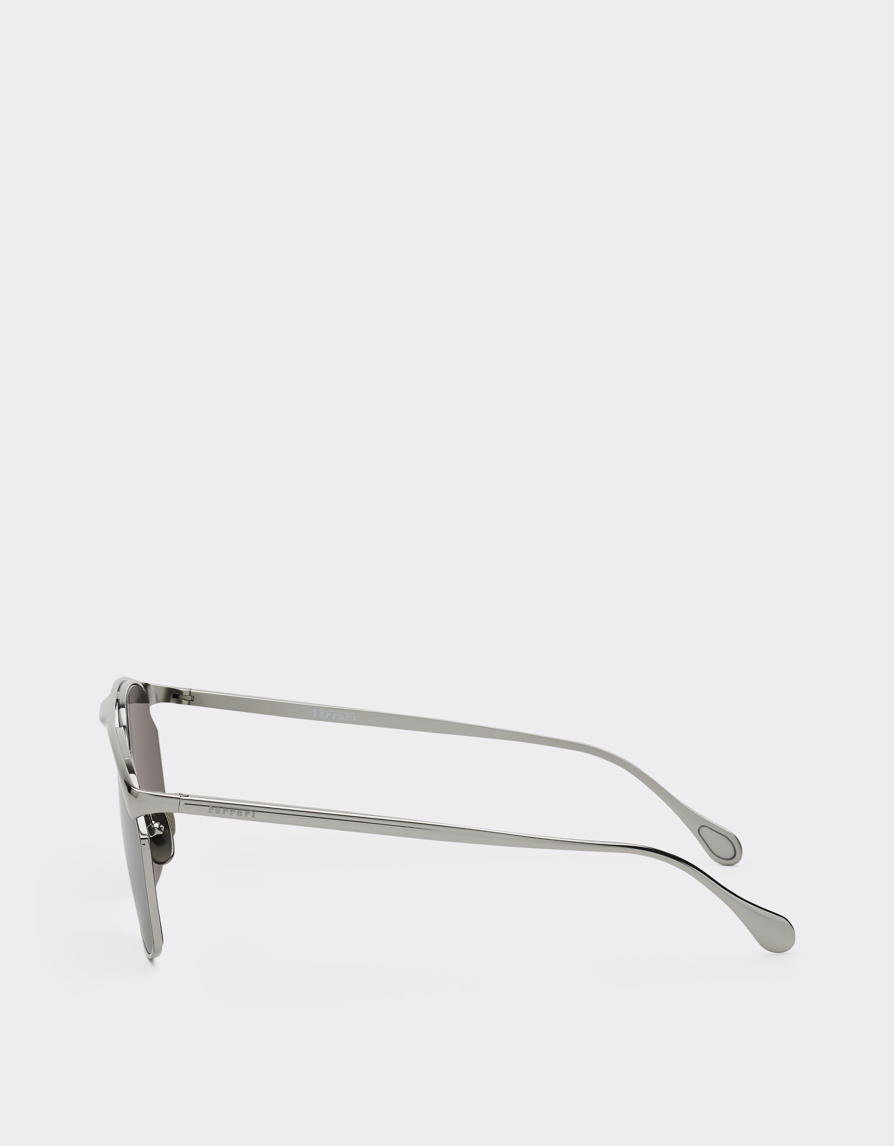 Ferrari Ferrari sunglasses in gunmetal grey metal with polarised silver mirror lens Ingrid F1536f
