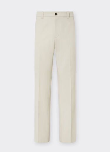 Ferrari Chinos in cotton gabardine Ecru 21893f