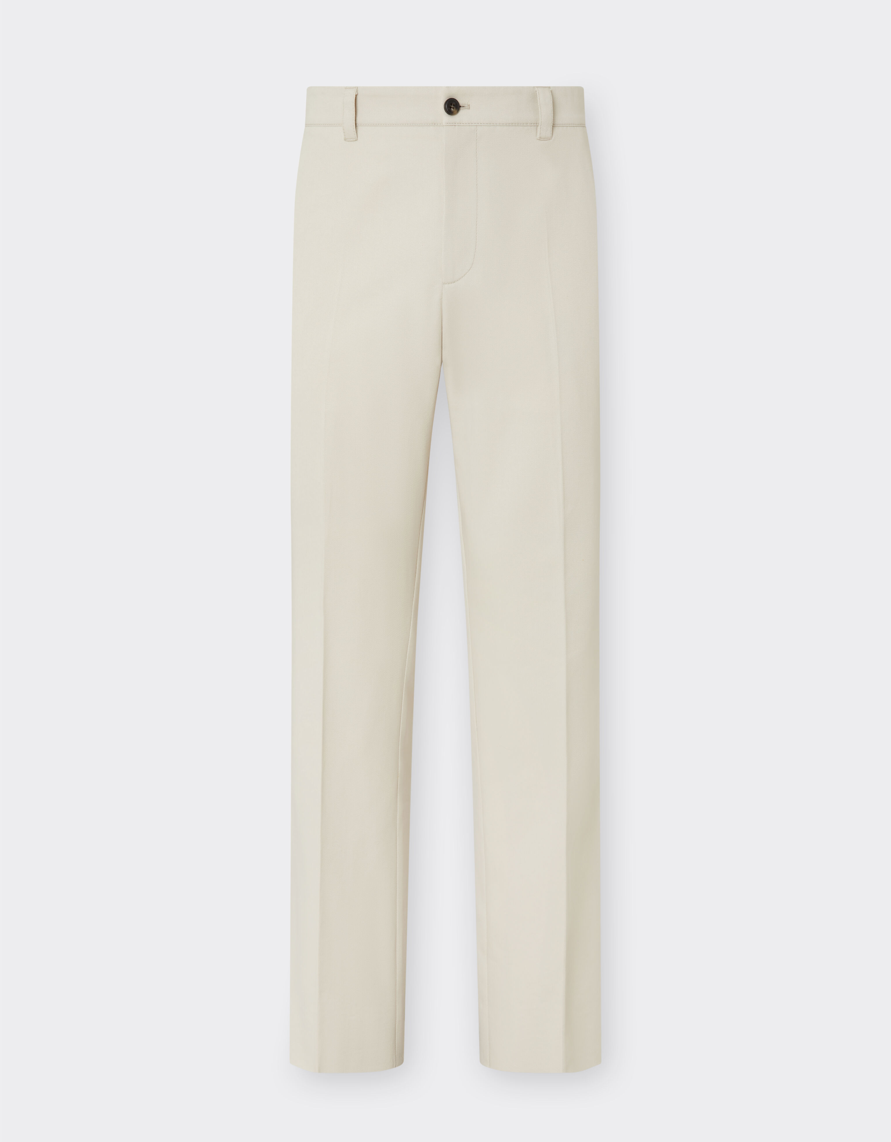 Ferrari Chinos in cotton gabardine Ecru 21893f