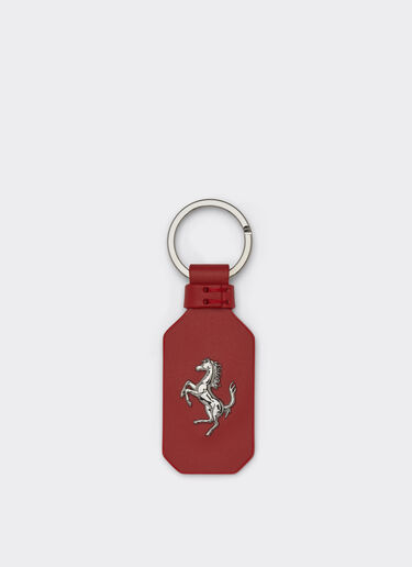 Ferrari 跃马装饰皮革钥匙扣 Rosso Corsa 红色 47156f