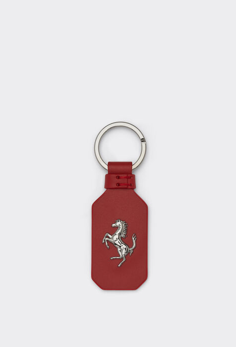 Ferrari Leather keyring with Prancing Horse Rosso Corsa 47434f