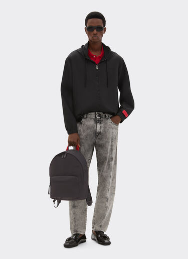 Ferrari Sac à dos en nylon uni Noir 20582f
