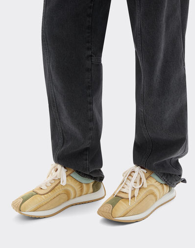 Ferrari Suede nappa and nylon sneakers Granite Green 50763f
