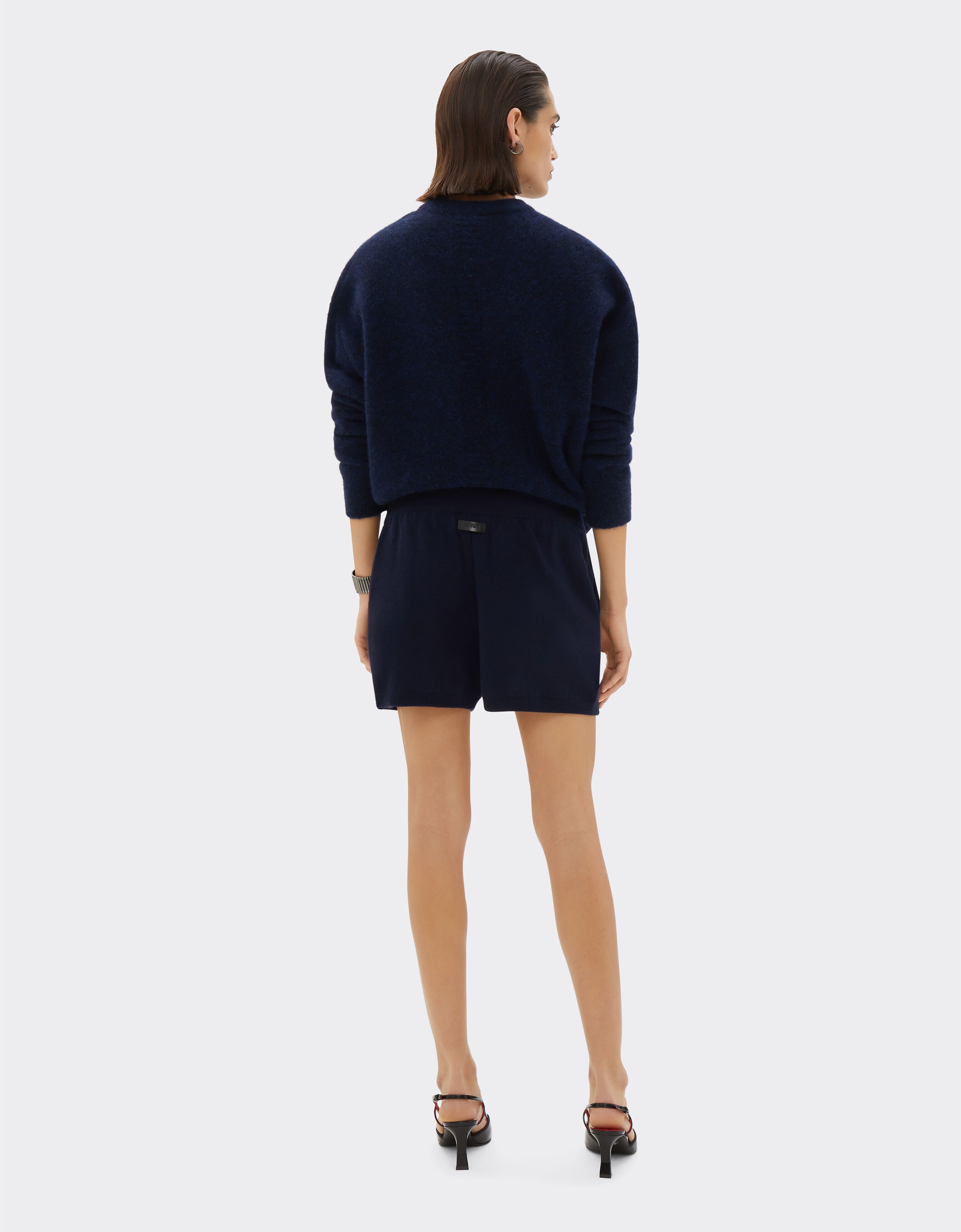 Ferrari Pantalone short in lana merino Navy 21075f