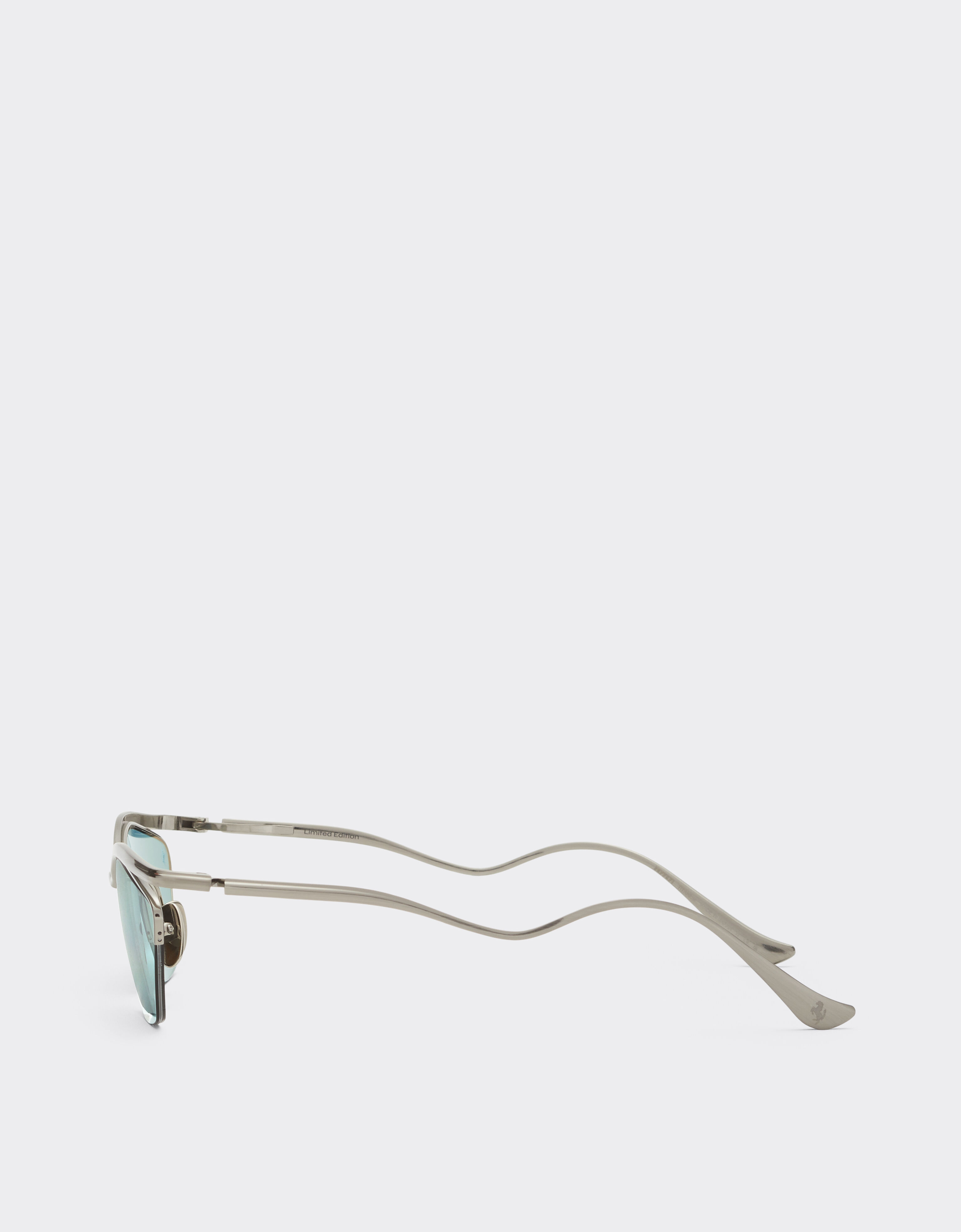 Ferrari Ferrari sunglasses in silvertitanium with blue mirrored lenses Silver LA0KTf