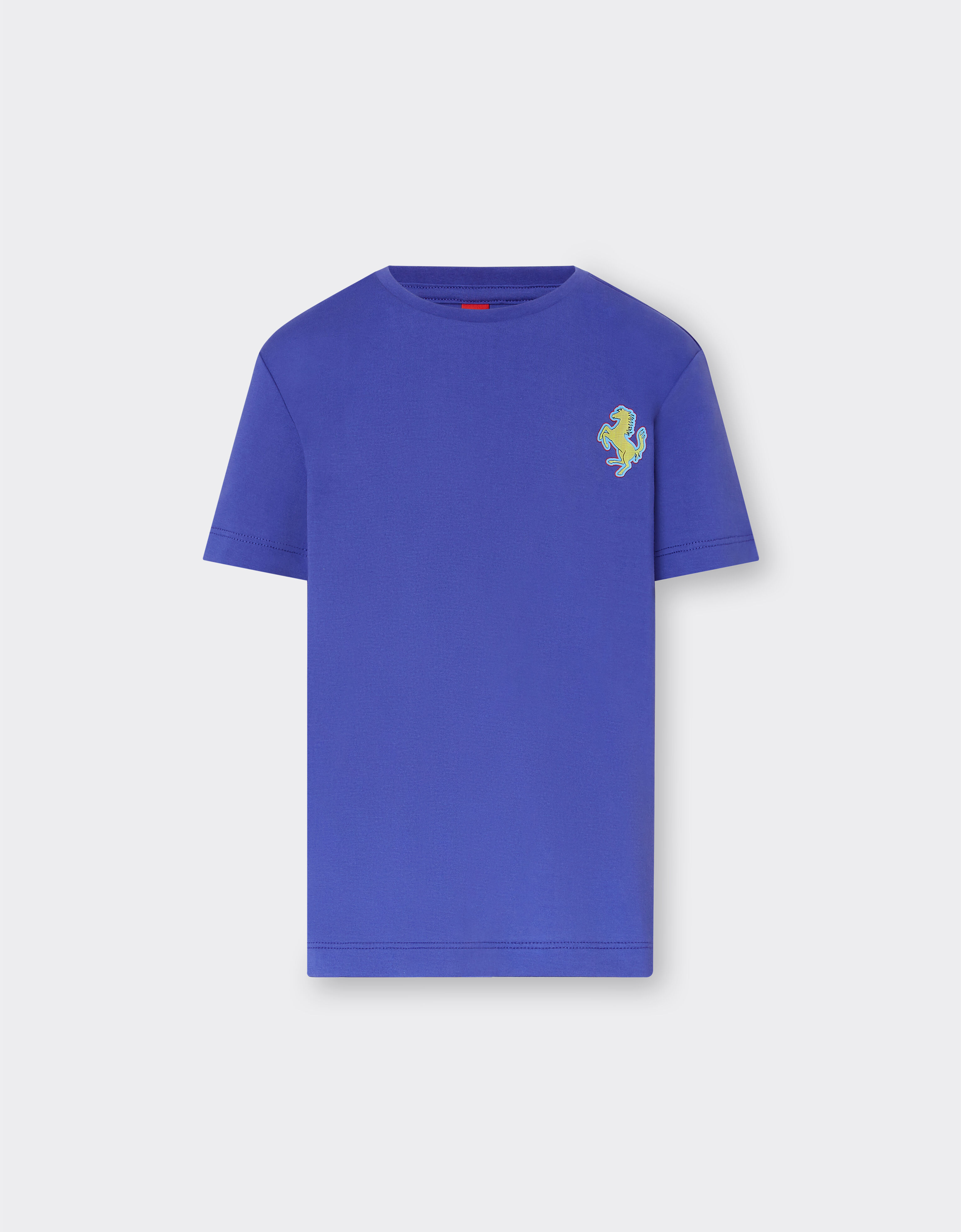 ${brand} T-shirt con patch Cavallino Rampante ${colorDescription} ${masterID}