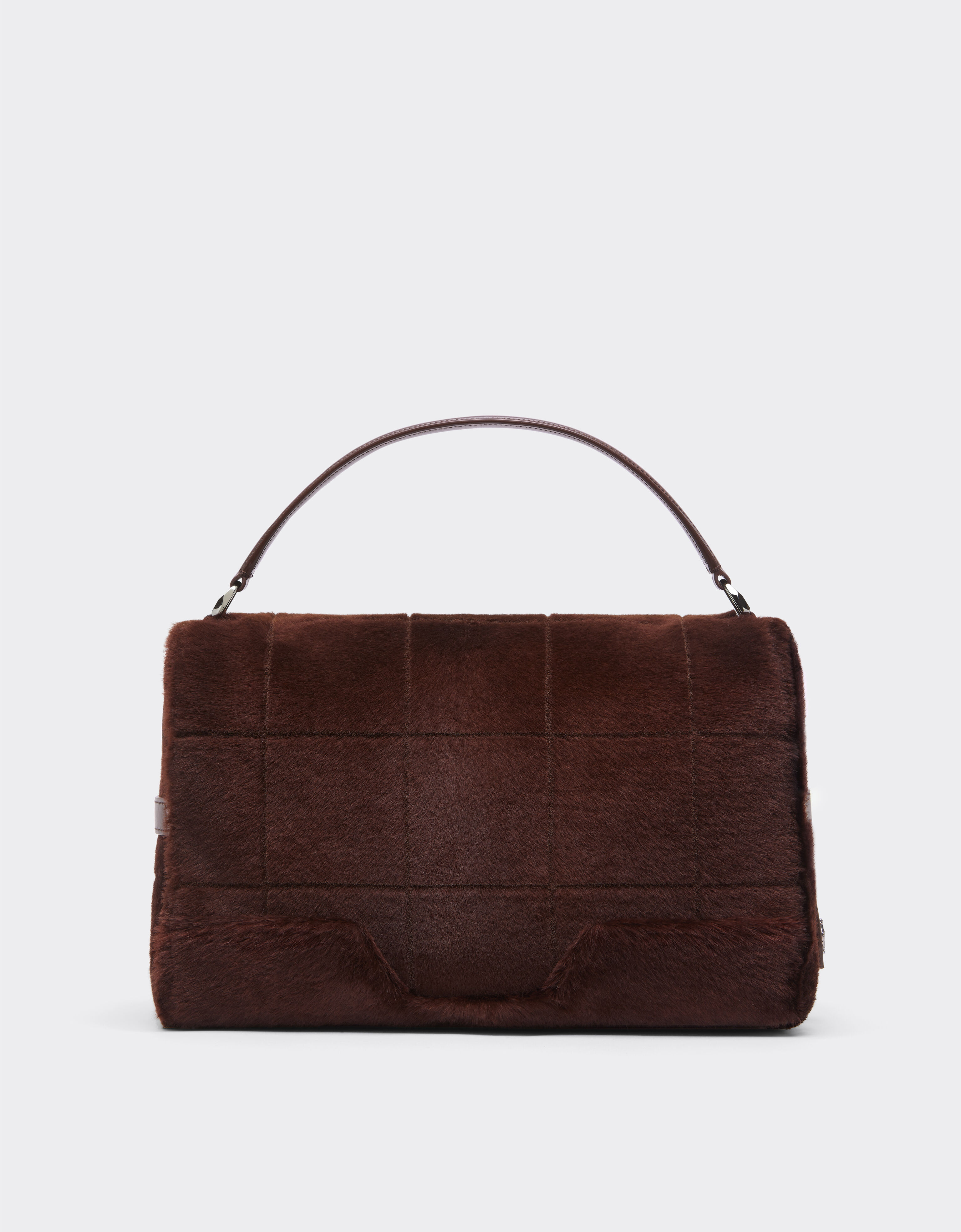 Ferrari Ferrari GT Soft Umhängetasche aus Shearling Espresso 49132f