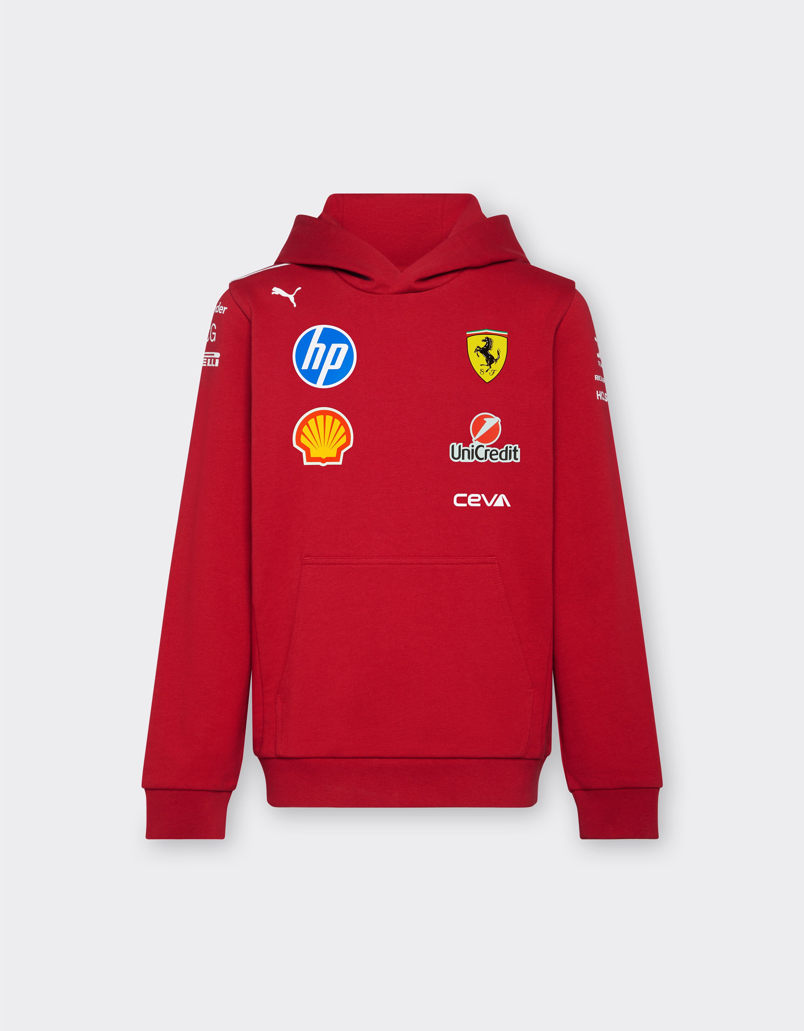 Ferrari Puma for Scuderia Ferrari HP 2025 Team junior hoodie Cherry LA029fK
