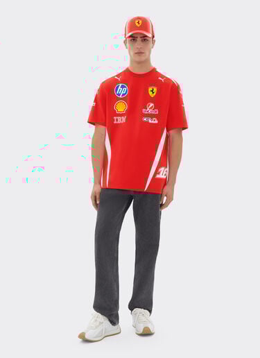 Ferrari Leclerc Replica Drivers Authentic 2026 Puma for Scuderia Ferrari HP T-shirt Red LA0H3f