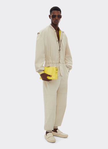 Ferrari Tasche aus genarbtem Leder mit Reißverschluss Giallo Modena 22124f