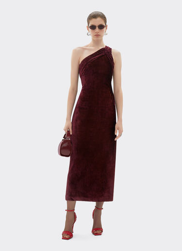 Ferrari Shiny corduroy dress Mahogany 22644f