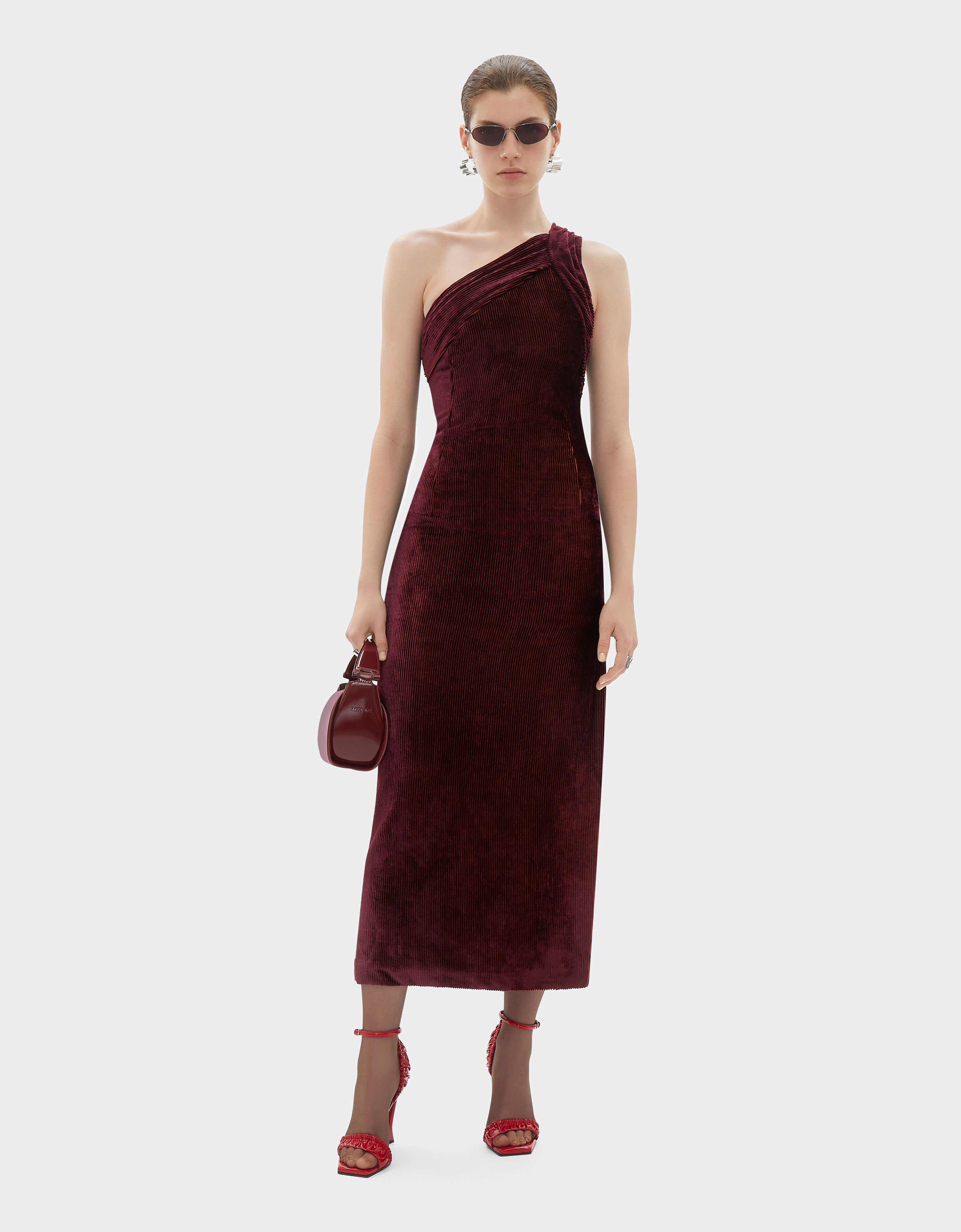 Ferrari Shiny corduroy dress Mahogany 22644f