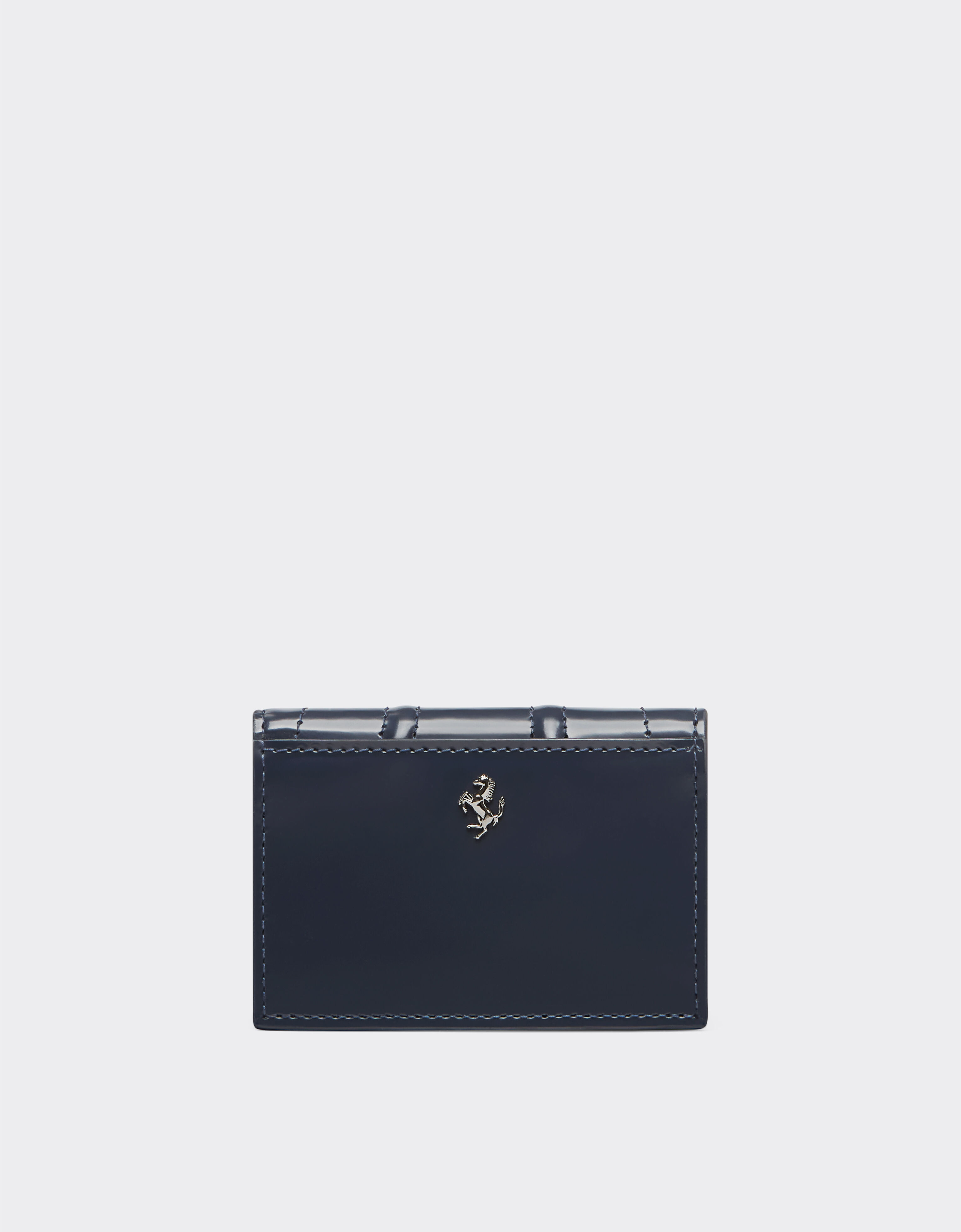 Ferrari Ferrari GT foldable card holder in brushed leather Navy 21422f