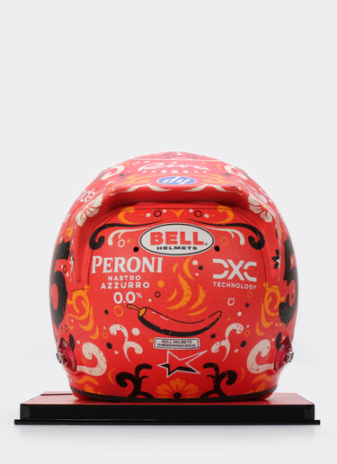 Ferrari Carlos Sainz Mexico 2024 Special Edition helmet in 1:1 scale with authentic signature Racing red LA00If