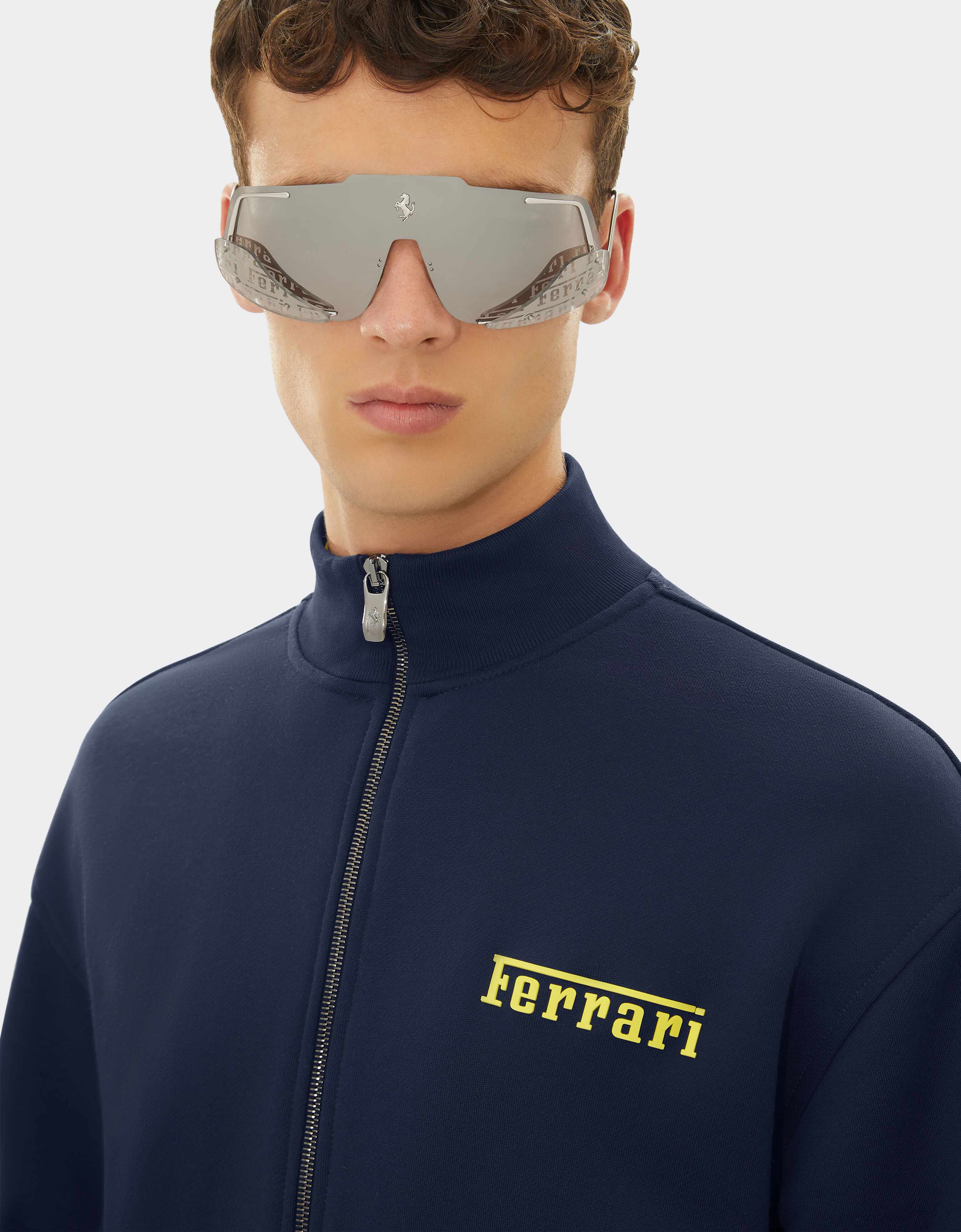 Ferrari Sweat-shirt avec fermeture Éclair et logo Ferrari Bleu marine 48489f