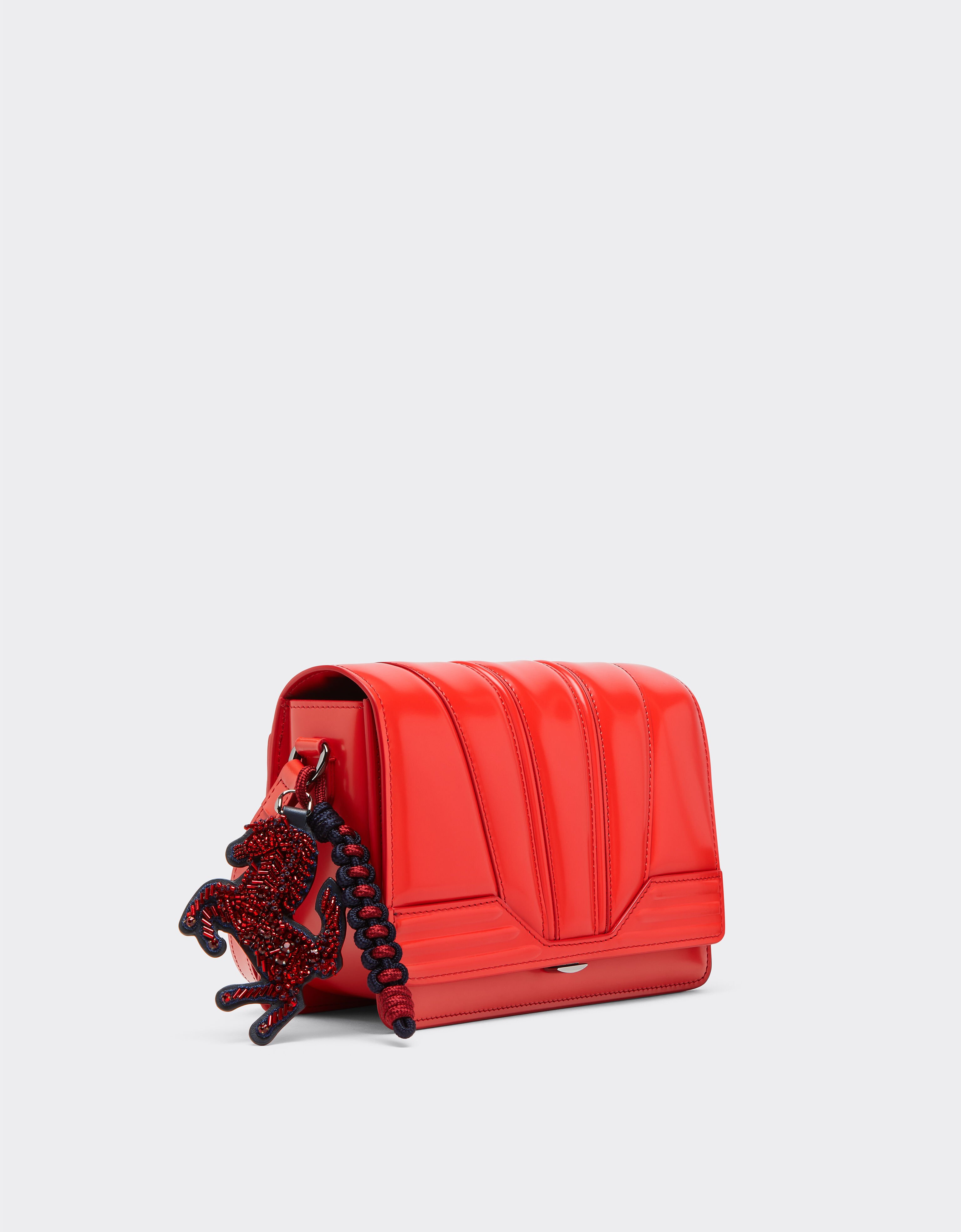 Ferrari Ferrari GT crossbody bag in brushed leather Rosso Dino 51201f